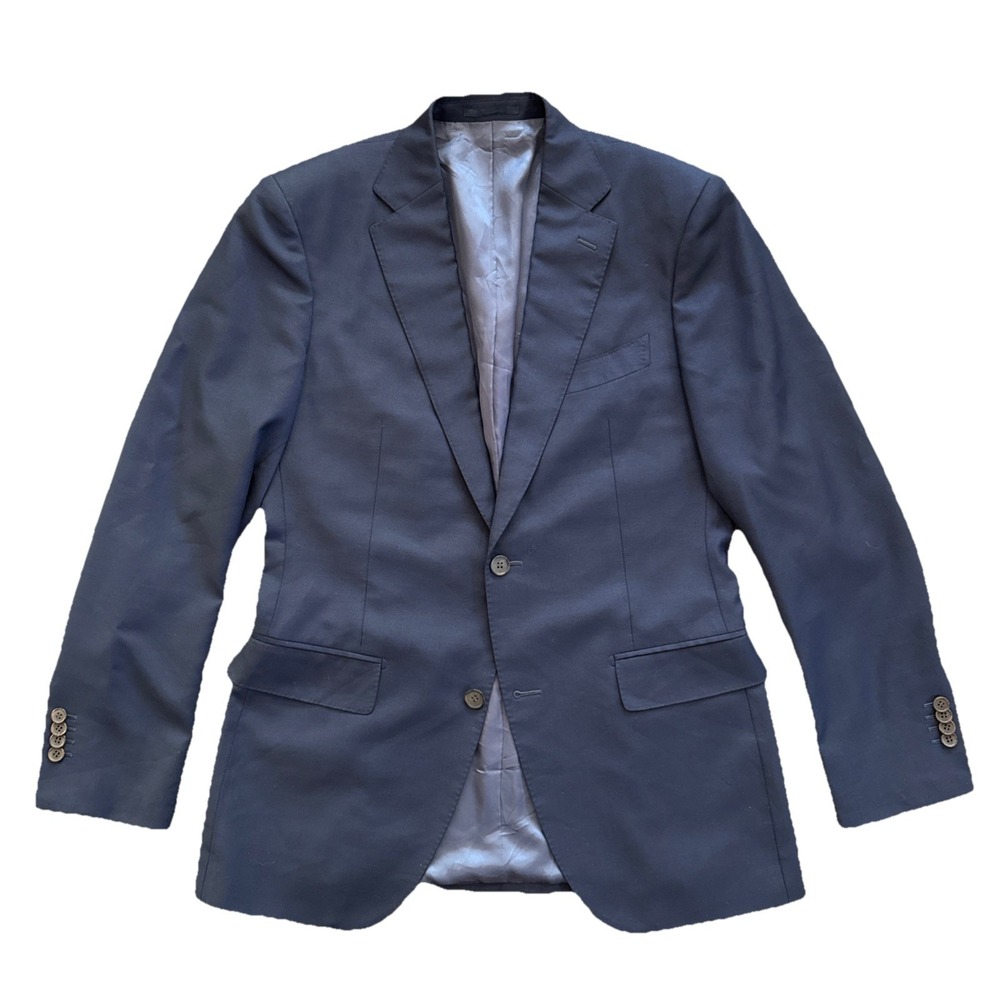 Suitsupply Sport Coat Men 40L Napoli Navy Blue VBC Super 110s Wool Blazer